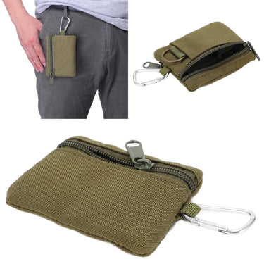 Compact Nylon EDC Molle Pouch with Carabiner - InspiredGrabs.com